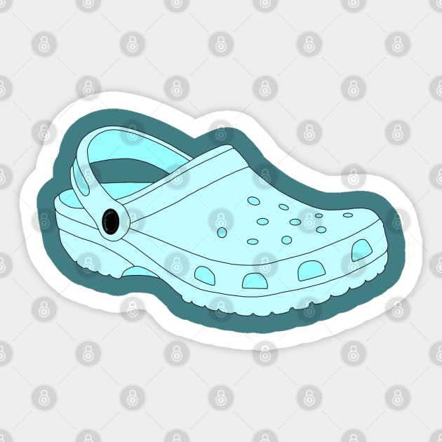 Blue Crocs Shoe Crocs Sticker TeePublic